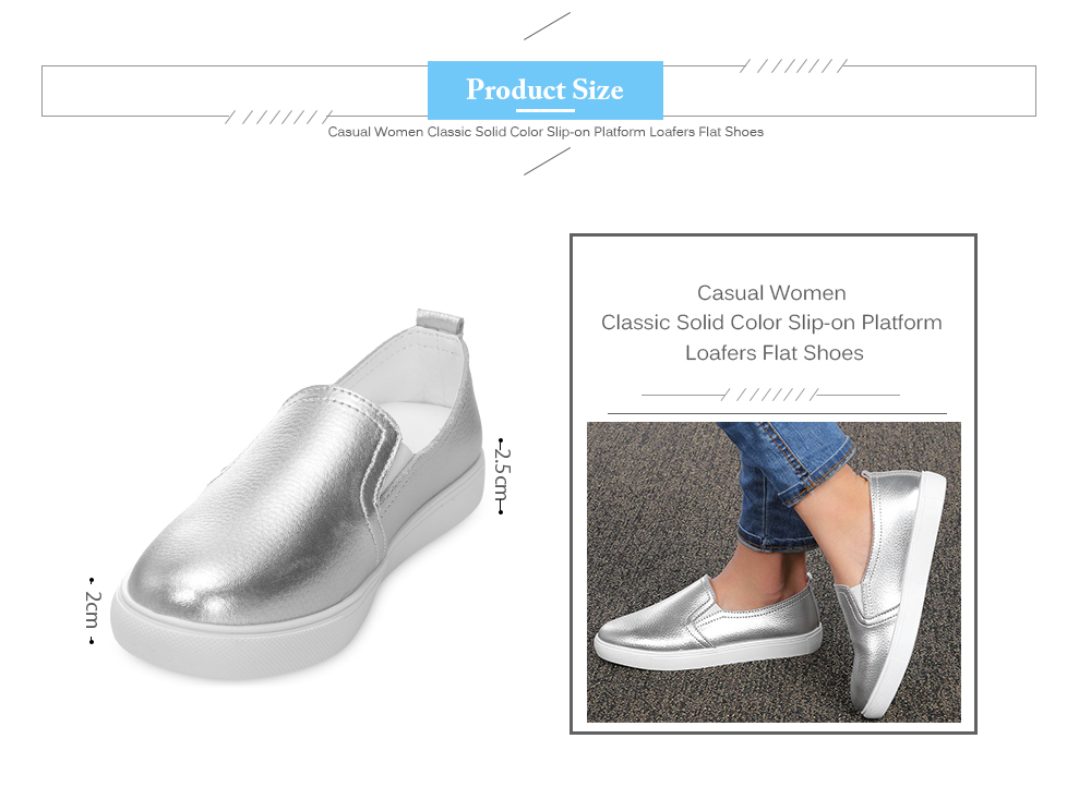 Casual Women Classic Solid Color Slip-on Platform Loafers Flat Shoes Casual Women Classic Solid Color Slip-on Platform Loafers Flat Shoes