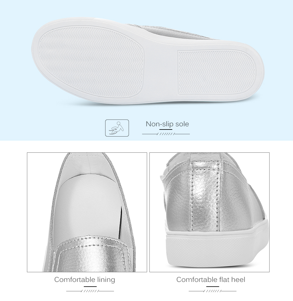 Casual Women Classic Solid Color Slip-on Platform Loafers Flat Shoes Casual Women Classic Solid Color Slip-on Platform Loafers Flat Shoes