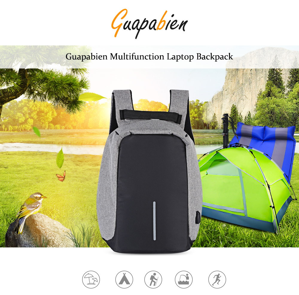 Guapabien Multifunction Outdoor Bag Laptop Travel USB Interface Backpack for Men Guapabien Multifunction Outdoor Bag Laptop Travel USB Interface Backpack for Men