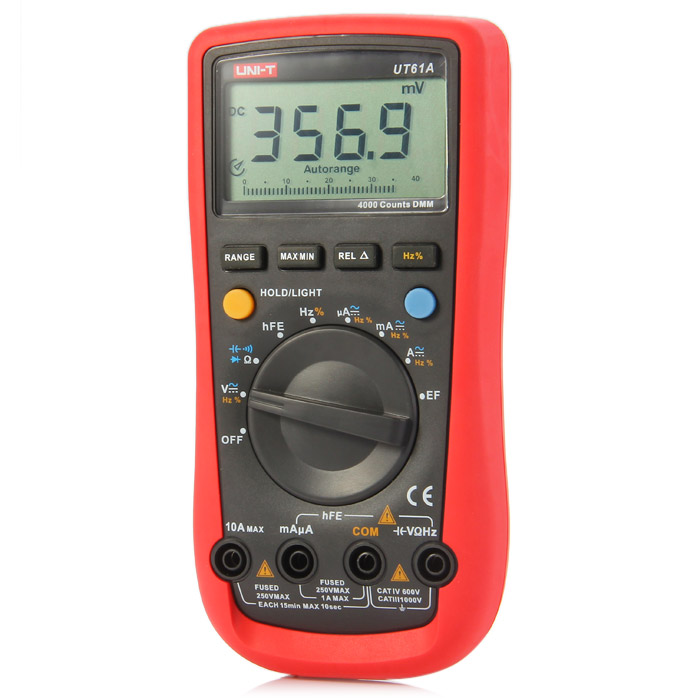 UNI-T UT61A LCD Digital Multimeter Manual / Auto Range Test Device UNI-T UT61A LCD Digital Multimeter Manual / Auto Range Test Device
