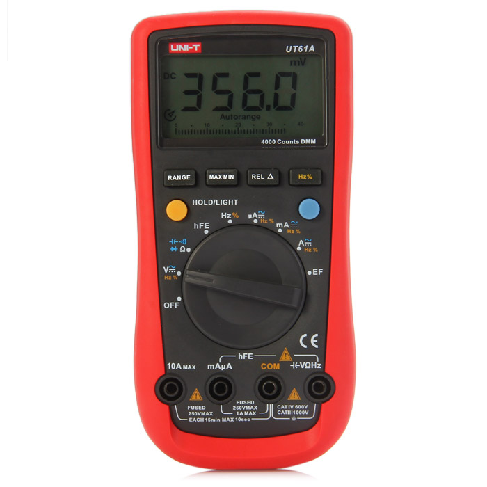 UNI-T UT61A LCD Digital Multimeter Manual / Auto Range Test Device UNI-T UT61A LCD Digital Multimeter Manual / Auto Range Test Device