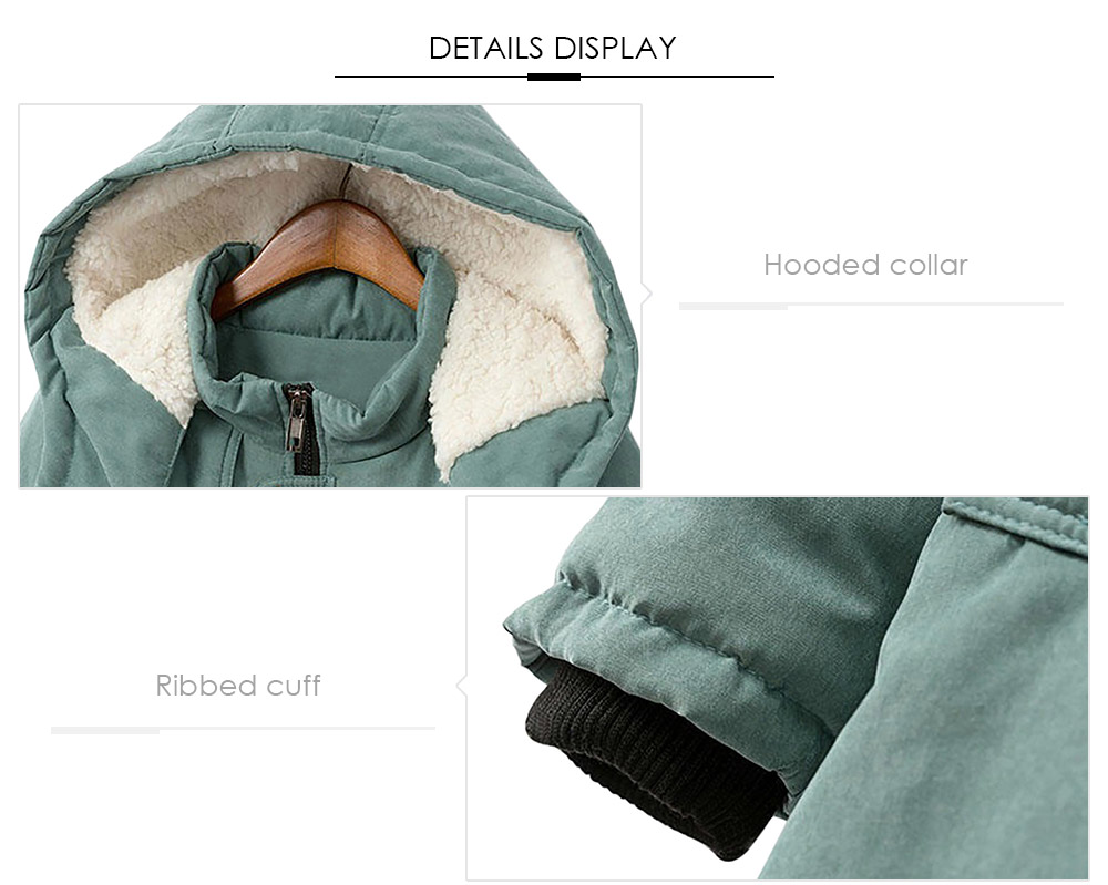 Trendy Hooded Long Sleeve Fleece Pocket Parka Women Coat Trendy Hooded Long Sleeve Fleece Pocket Parka Women Coat