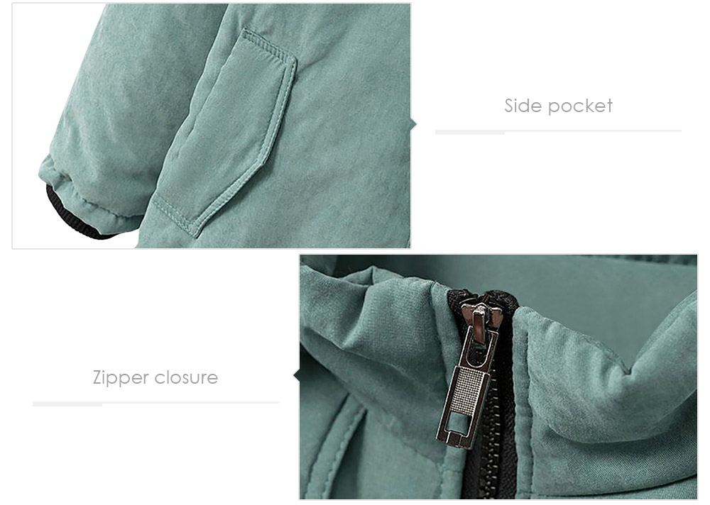Trendy Hooded Long Sleeve Fleece Pocket Parka Women Coat Trendy Hooded Long Sleeve Fleece Pocket Parka Women Coat