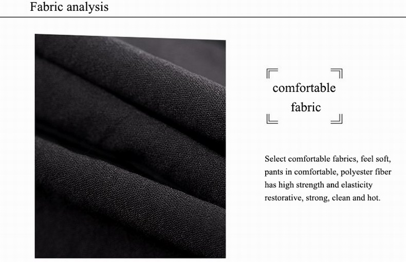 Baiyuan Trousers Autumn Casual Slim Fit Mens Long Pants Black