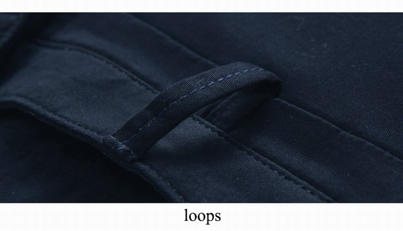 Baiyuan Trousers Business Casual Slim Fit Mens Suit Pants Dark Blue