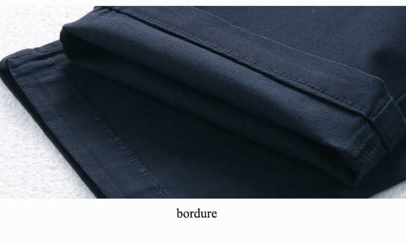 Baiyuan Trousers Business Casual Slim Fit Mens Suit Pants Dark Blue