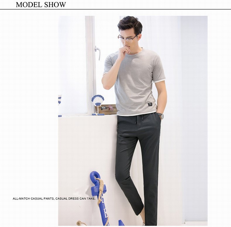 Baiyuan Trousers Brand Designer Male Harem Leggings Pants Dark Grey
