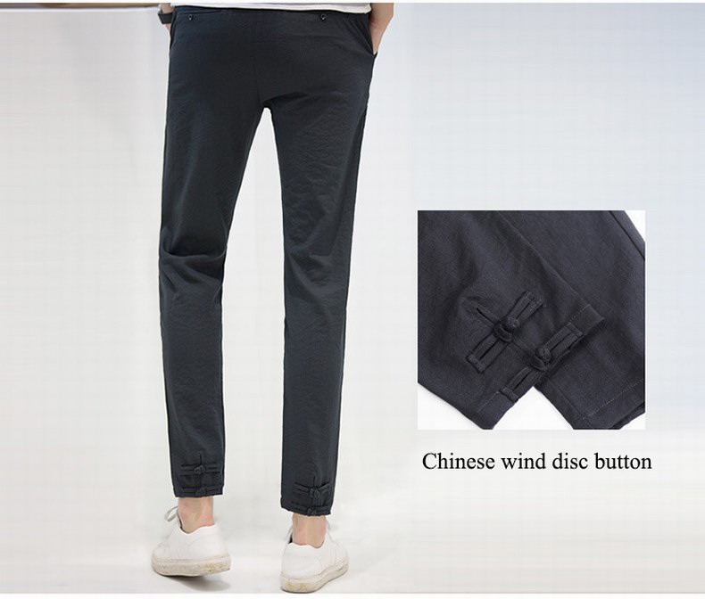 Baiyuan Trousers Brand Designer Male Harem Leggings Pants Dark Grey