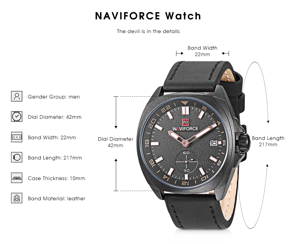 NAVIFORCE NF9104M Male Quartz Watch Chronograph Luminous Men Wristwatch NAVIFORCE NF9104M Male Quartz Watch Chronograph Luminous Men Wristwatch