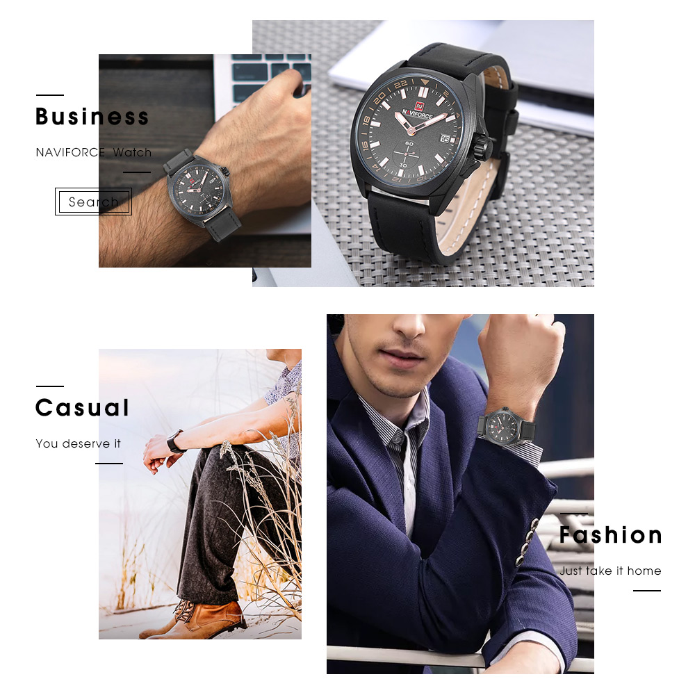 NAVIFORCE NF9104M Male Quartz Watch Chronograph Luminous Men Wristwatch NAVIFORCE NF9104M Male Quartz Watch Chronograph Luminous Men Wristwatch