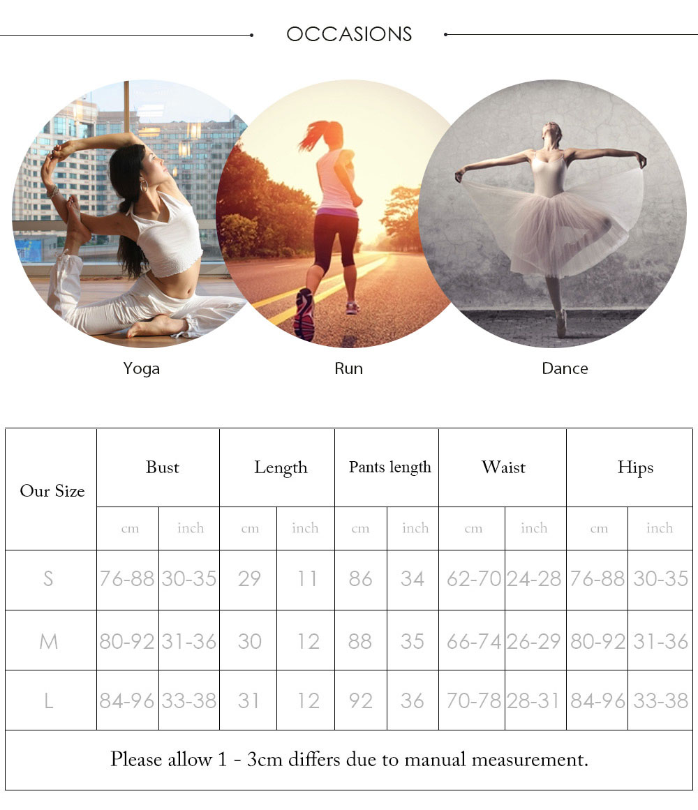 Female Autumn Digital Printing Patchwork Camisole Leggings Yoga Suit 