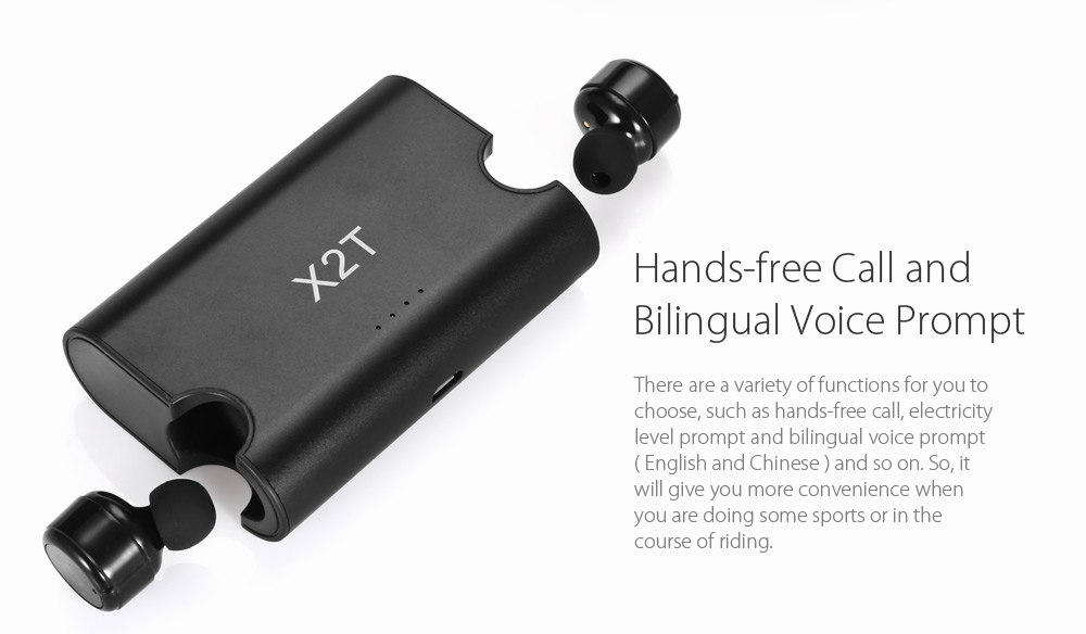 Mini X2T Wireless In-ear Double Bluetooth Headset Mini X2T Wireless In-ear Double Bluetooth Headset