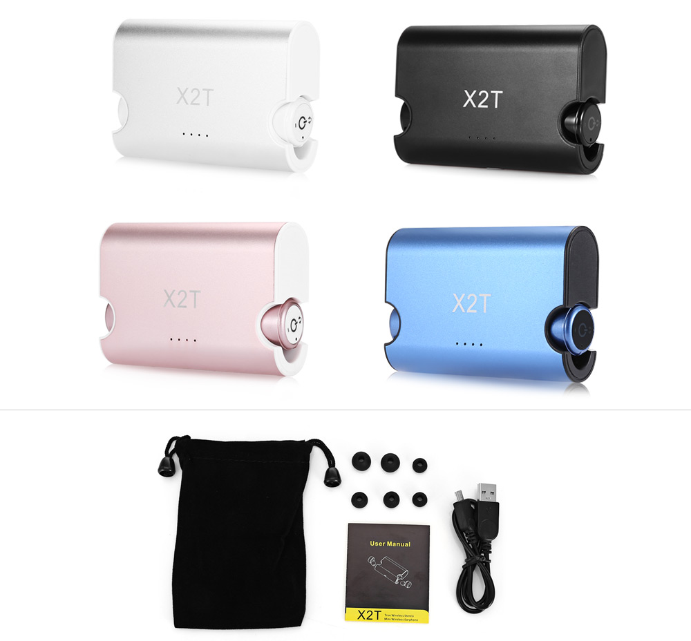 Mini X2T Wireless In-ear Double Bluetooth Headset Mini X2T Wireless In-ear Double Bluetooth Headset