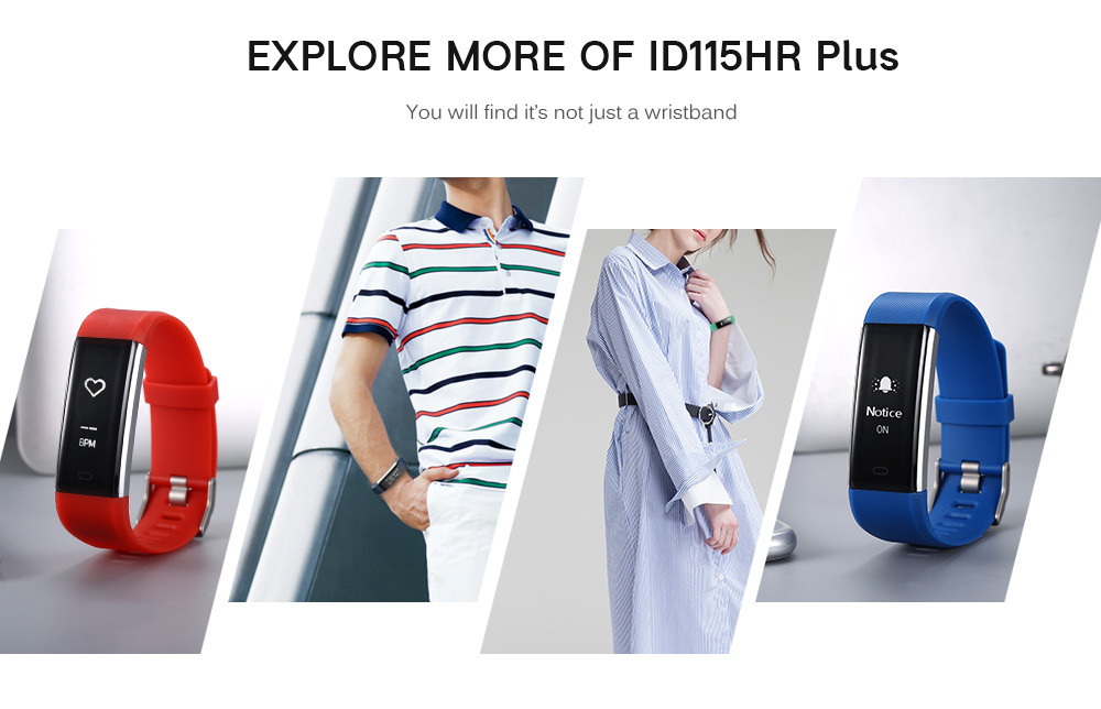 ID115HR Plus Heart Rate Monitor Smart Bracelet Remote Camera Sports Wristband