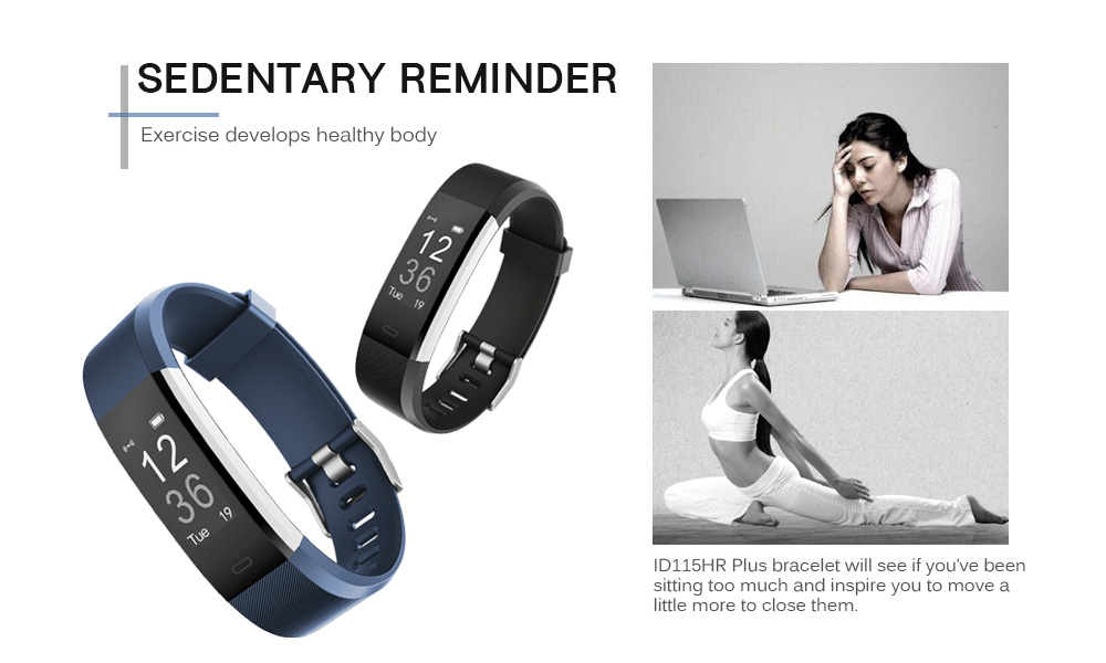 ID115HR Plus Heart Rate Monitor Smart Bracelet Remote Camera Sports Wristband