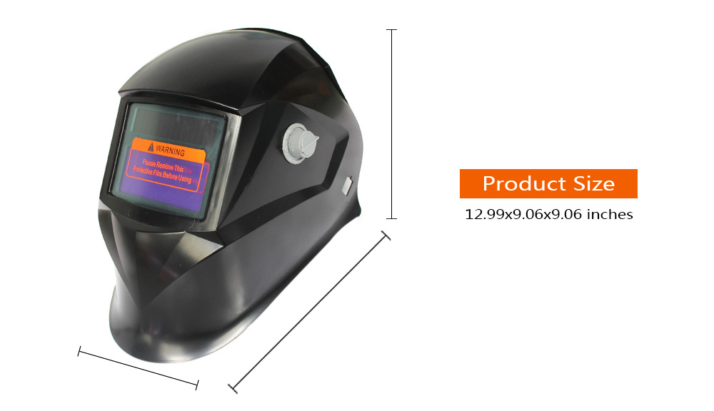 Solar Energy Automatic Changeable Light Electric Welding Protective Helmet with Solid Color Type