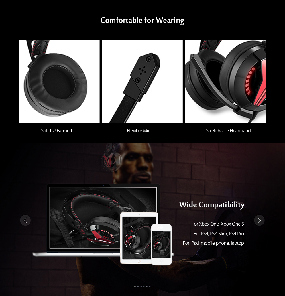 ONIKUMA M180 Stereo Gaming Headset 2.0m Cable LED Light Bass Over-ear Headphones with Mic for Computer Game ONIKUMA M180 Stereo Gaming Headset 2.0m Cable LED Light Bass Over-ear Headphones with Mic for Computer Game