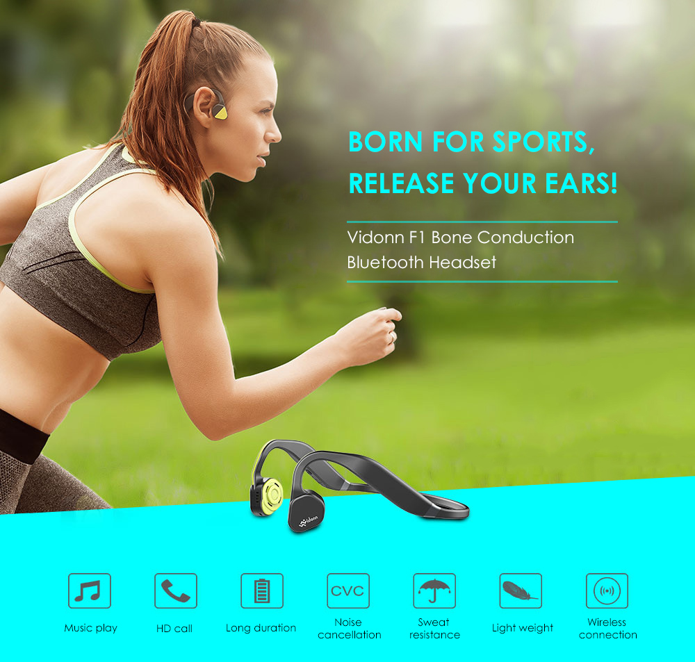 Vidonn F1 Wireless Bone Conduction Bluetooth Headset Vidonn F1 Wireless Bone Conduction Bluetooth Headset