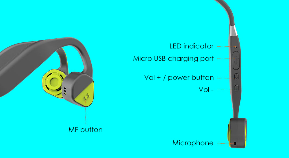 Vidonn F1 Wireless Bone Conduction Bluetooth Headset