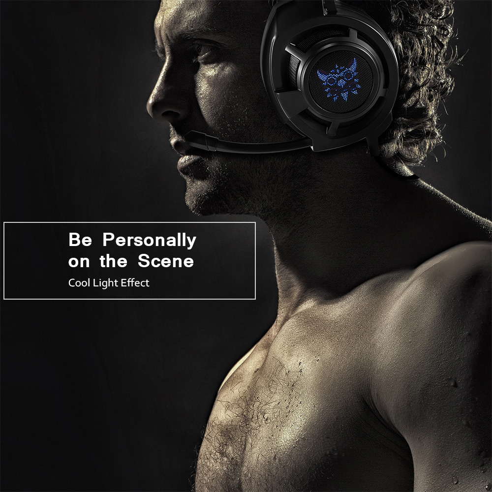 ONIKUMA M190 Stereo Gaming Headset 2.0m Cable LED Light Bass Over-ear Headphones with Mic for Computer Game ONIKUMA M190 Stereo Gaming Headset 2.0m Cable LED Light Bass Over-ear Headphones with Mic for Computer Game