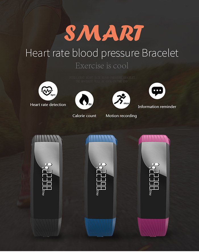M89 Smartband GPS IP67 Waterproof Heart Rate Monitor Remote Camera Find Phone  