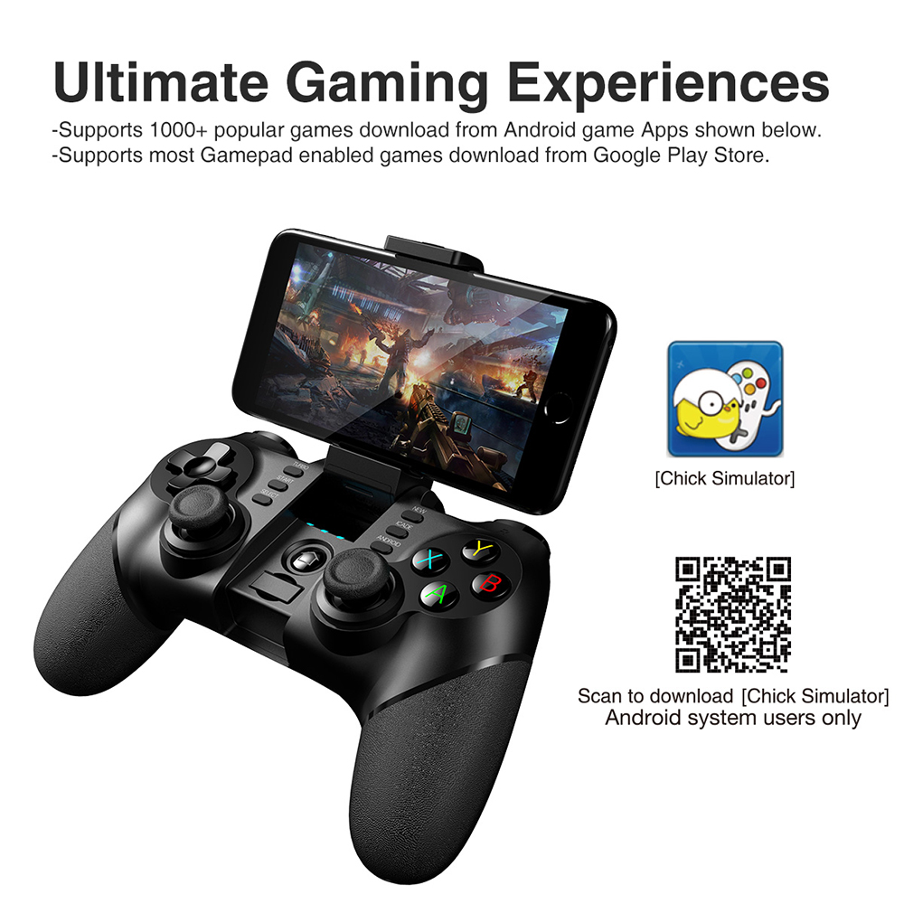 iPega 9076 Bluetooth Gamepad with Bracket 2.4G Wireless Receiver iPega 9076 Bluetooth Gamepad with Bracket 2.4G Wireless Receiver
