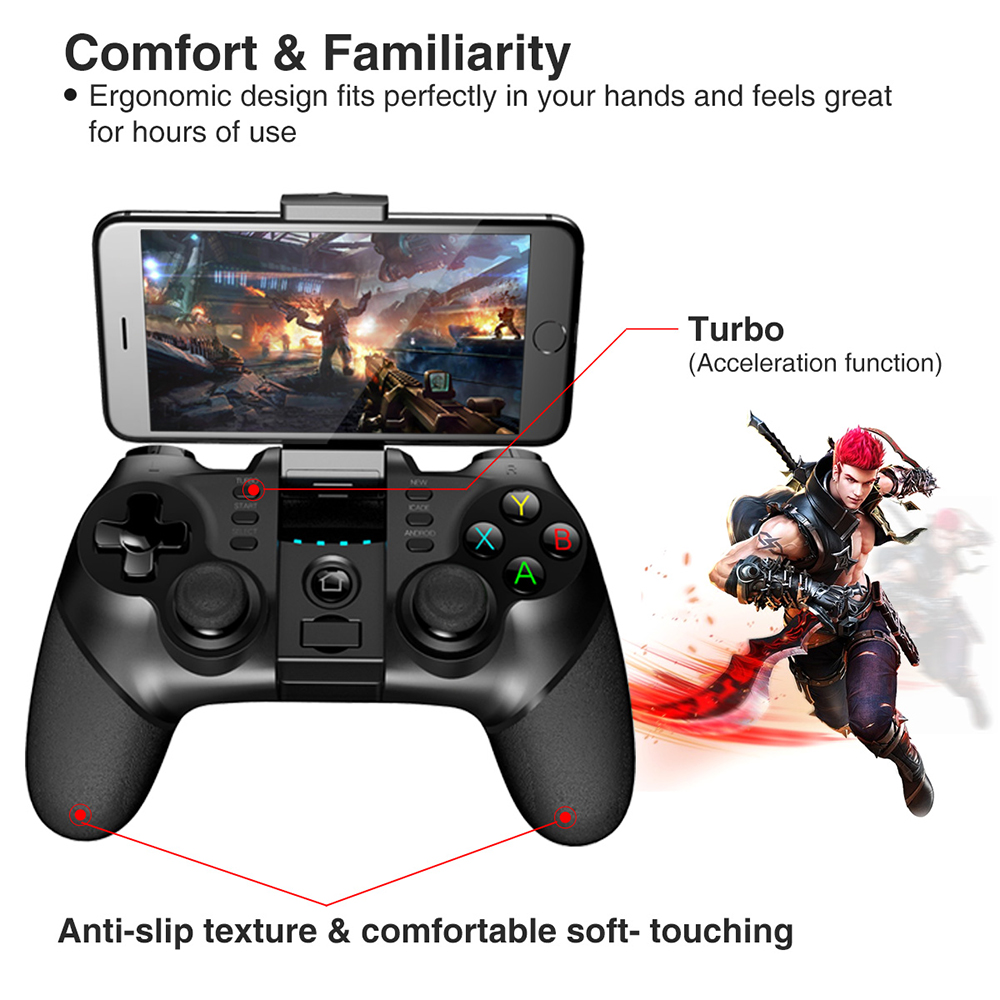 iPega 9076 Bluetooth Gamepad with Bracket 2.4G Wireless Receiver iPega 9076 Bluetooth Gamepad with Bracket 2.4G Wireless Receiver