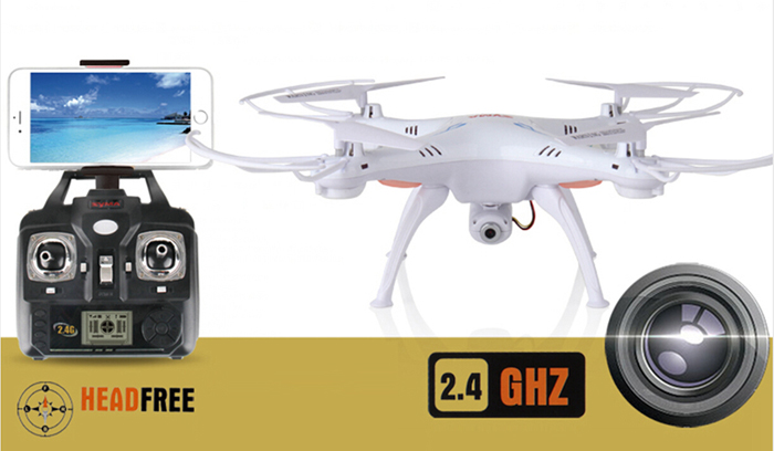 Syma X5SW Explorers 2 2.4GHz 6 Axis 4 Channel WiFi FPV RC Quadcopter with 0.3MP HD Camera RTF