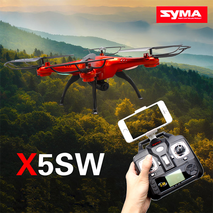 Syma X5SW Explorers 2 2.4GHz 6 Axis 4 Channel WiFi FPV RC Quadcopter with 0.3MP HD Camera RTF