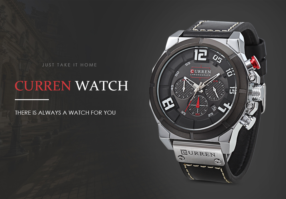 Curren 8287 Male Quartz Watch Calendar 24-hour Minute Display Chronograph Men Wristwatch Curren 8287 Male Quartz Watch Calendar 24-hour Minute Display Chronograph Men Wristwatch