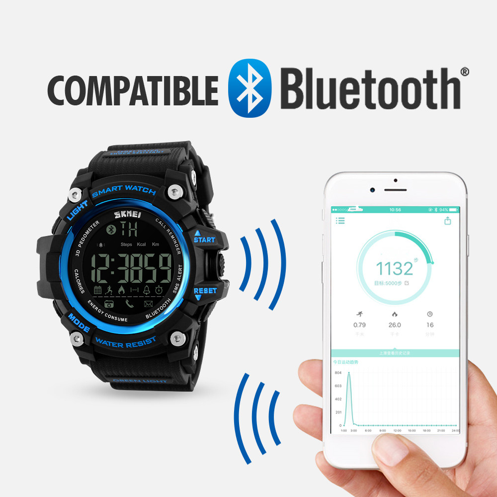 Bluetooth Smart Pedometer Reminder Support Sports Electronic Watch Bluetooth Smart Pedometer Reminder Support Sports Electronic Watch