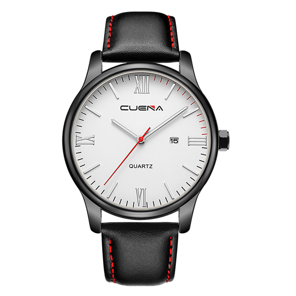 CUENA 6631P Fashion Men Quartz Wristwatch Genuine Leather Watchband CUENA 6631P Fashion Men Quartz Wristwatch Genuine Leather Watchband
