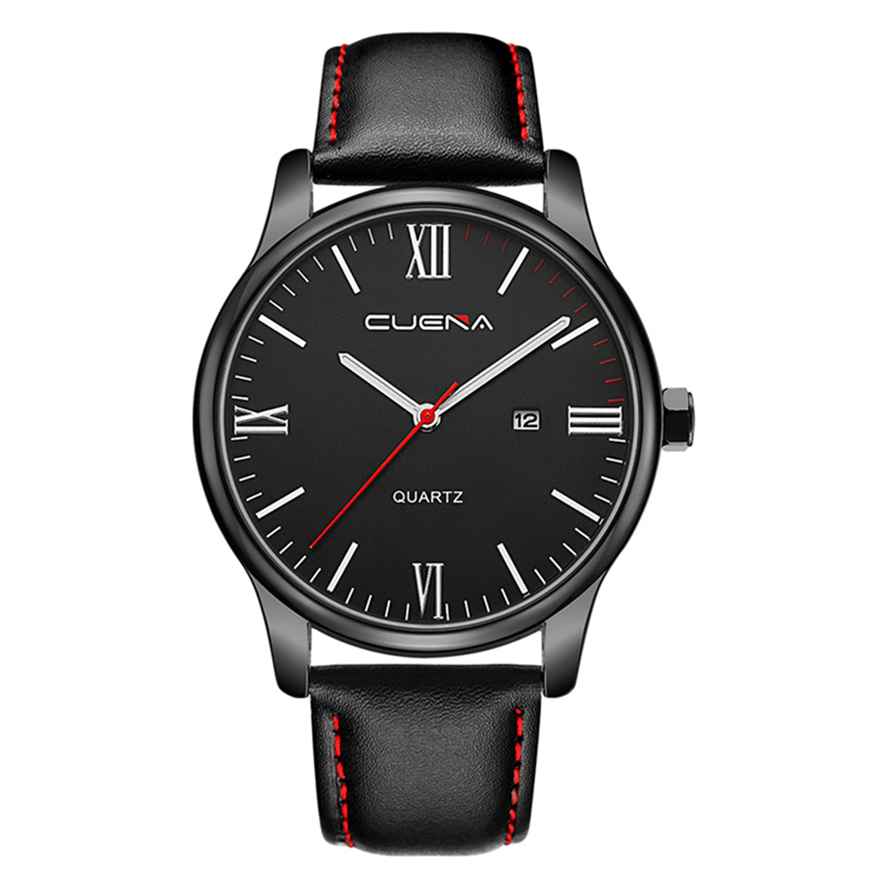 CUENA 6631P Fashion Men Quartz Wristwatch Genuine Leather Watchband CUENA 6631P Fashion Men Quartz Wristwatch Genuine Leather Watchband