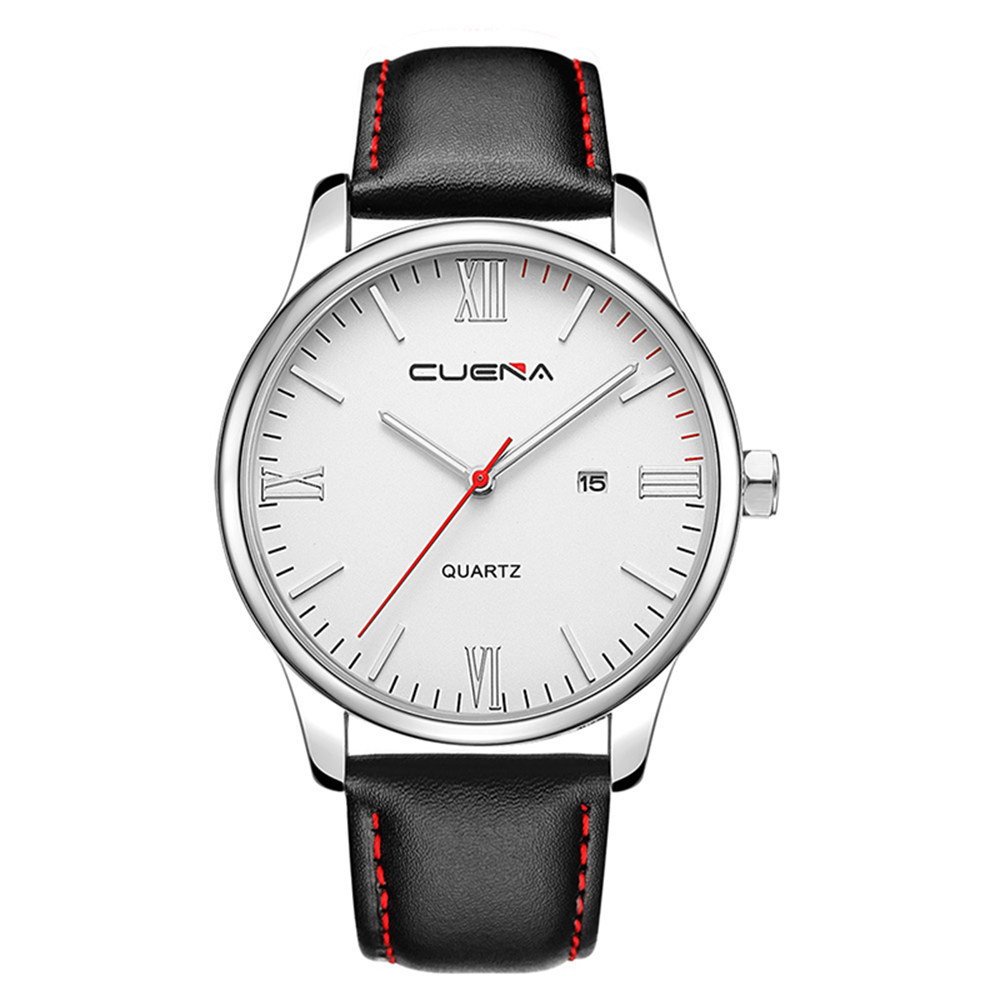 CUENA 6631P Fashion Men Quartz Wristwatch Genuine Leather Watchband CUENA 6631P Fashion Men Quartz Wristwatch Genuine Leather Watchband