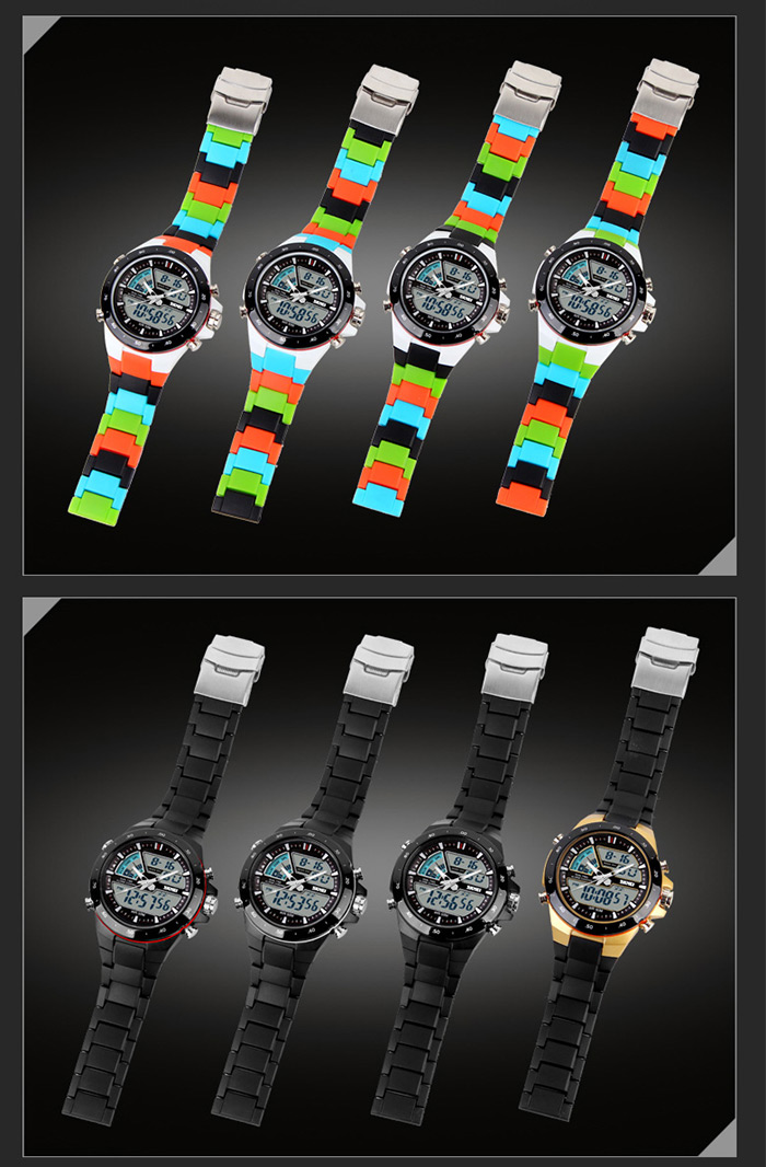 Skmei 1016 Water Resistance Sports LED Watch with Japan Double Movt Date Day Alarm Stopwatch Function Rubber Band Skmei 1016 Water Resistance Sports LED Watch with Japan Double Movt Date Day Alarm Stopwatch Function Rubber Band