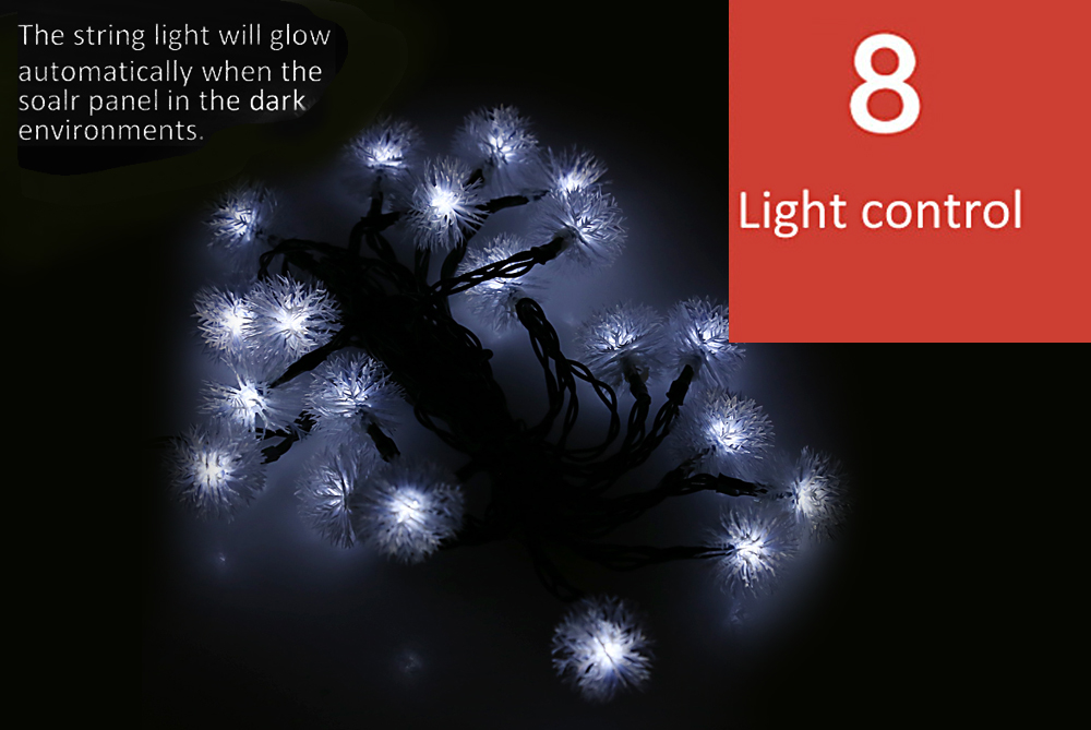Christmas Props 5m 20 LEDs Solar String Light Chuzzle Style Lamp Decors New Year Decoration Christmas Props 5m 20 LEDs Solar String Light Chuzzle Style Lamp Decors New Year Decoration