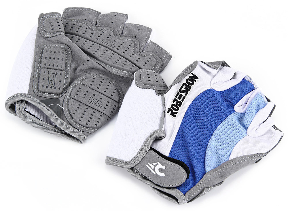 2pcs Robesbon Half Finger Cycling Bicycle Gloves Silicone Mountain Bike Accessory 2pcs Robesbon Half Finger Cycling Bicycle Gloves Silicone Mountain Bike Accessory