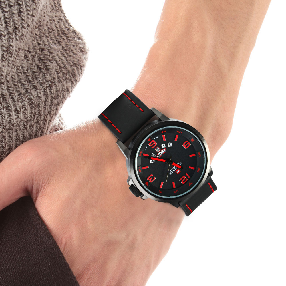 NAVIFORCE NF9028 Men Quartz Watch Analog Wristwatch Date Watches PU Strap NAVIFORCE NF9028 Men Quartz Watch Analog Wristwatch Date Watches PU Strap