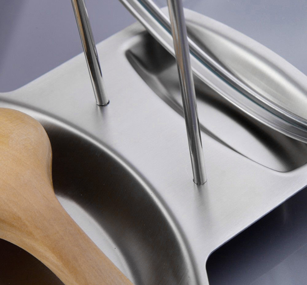 Stainless Steel Pan Pot Rack Cover Lid Rest Stand Spoon Holder Stainless Steel Pan Pot Rack Cover Lid Rest Stand Spoon Holder