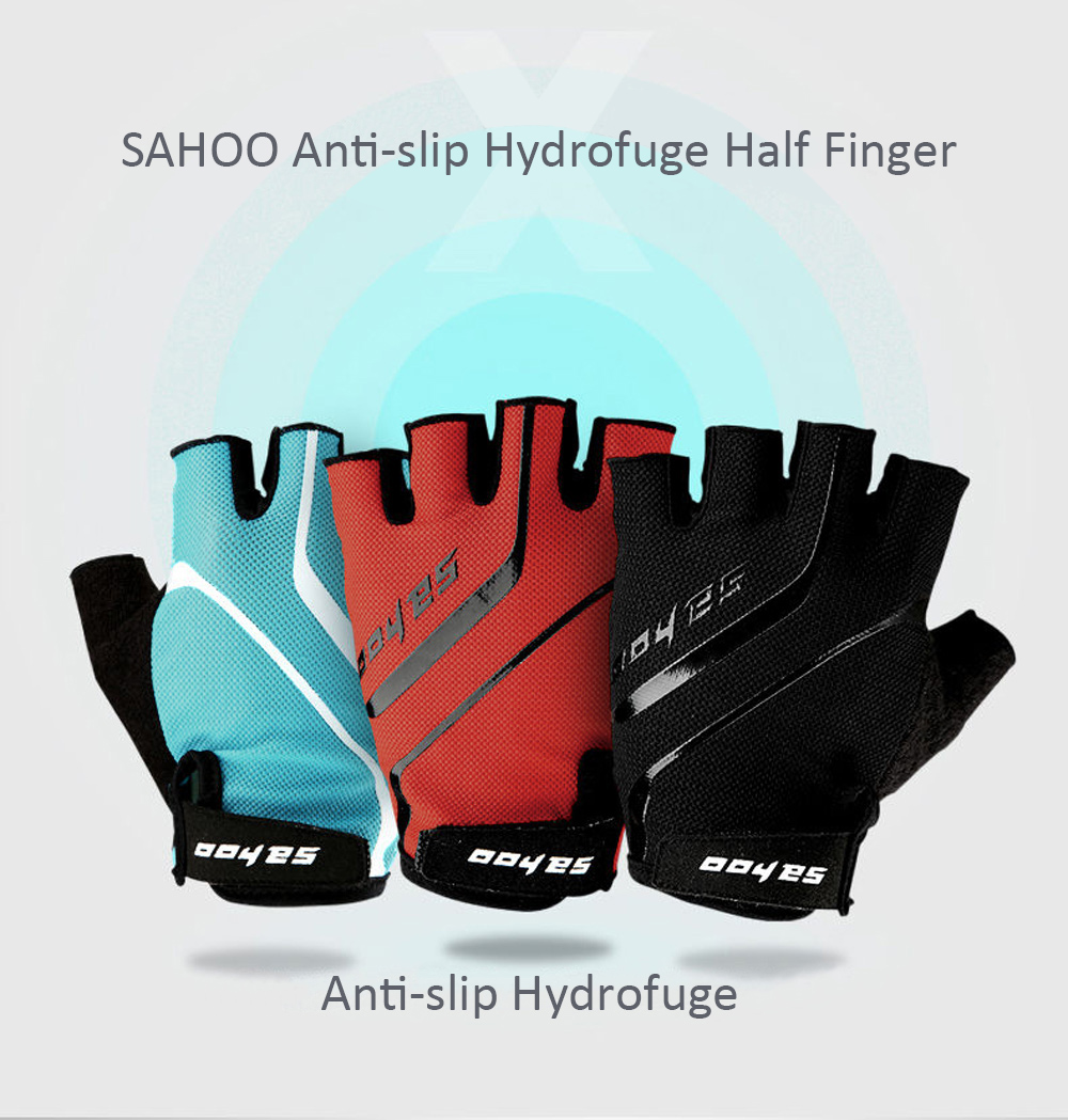 2PCS SAHOO Anti-slip Hydrofuge Half Finger Bike Cycling Gloves Summer Racing Mountain Bicycle 2PCS SAHOO Anti-slip Hydrofuge Half Finger Bike Cycling Gloves Summer Racing Mountain Bicycle