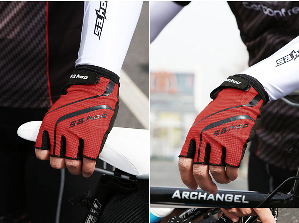 2PCS SAHOO Anti-slip Hydrofuge Half Finger Bike Cycling Gloves Summer Racing Mountain Bicycle 2PCS SAHOO Anti-slip Hydrofuge Half Finger Bike Cycling Gloves Summer Racing Mountain Bicycle