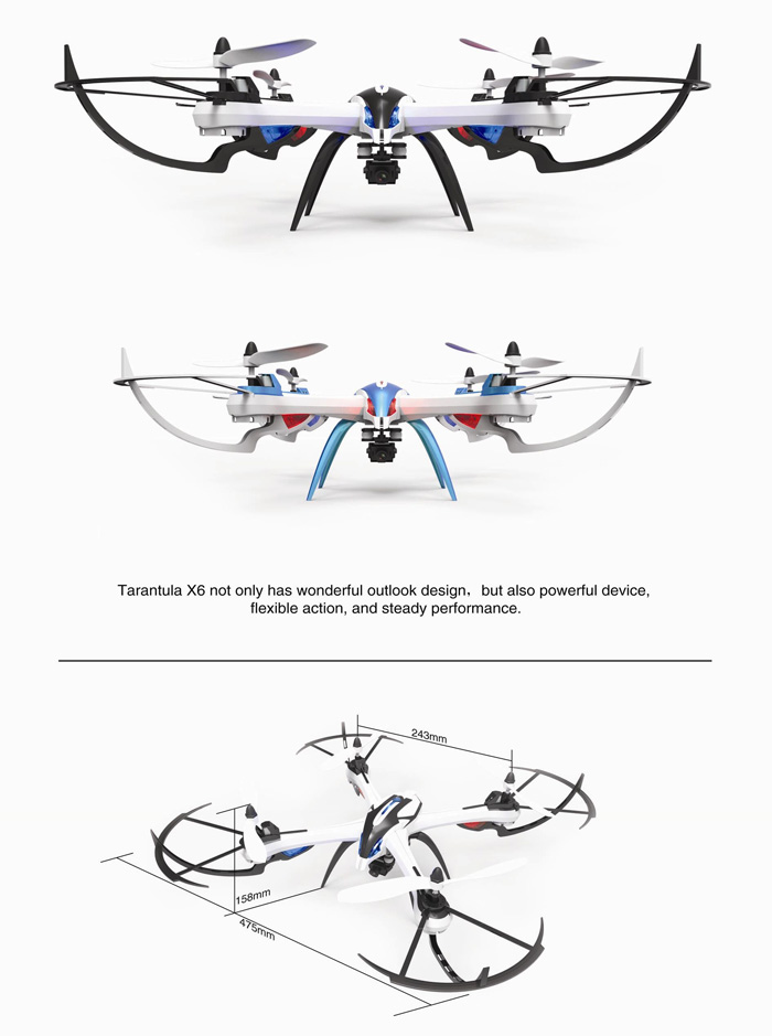 Yizhan Tarantula X6 Yizhan Tarantula X6 - 1 2.4G 4CH RC Quadcopter with 1080p 5.0MP Camera Hyper IOC Function - US Plug