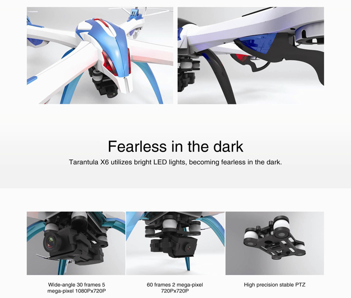 Yizhan Tarantula X6 Yizhan Tarantula X6 - 1 2.4G 4CH RC Quadcopter with 1080p 5.0MP Camera Hyper IOC Function - US Plug