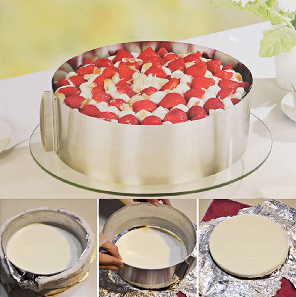 Retractable Stainless Steel Circle Mousse Ring adjustable bakeware Retractable Stainless Steel Circle Mousse Ring adjustable bakeware