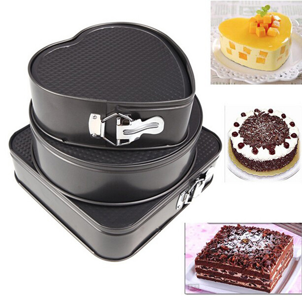 3 Set Springform Pans Cake Bakeware Mould Kitchen Accessories 3 Set Springform Pans Cake Bakeware Mould Kitchen Accessories
