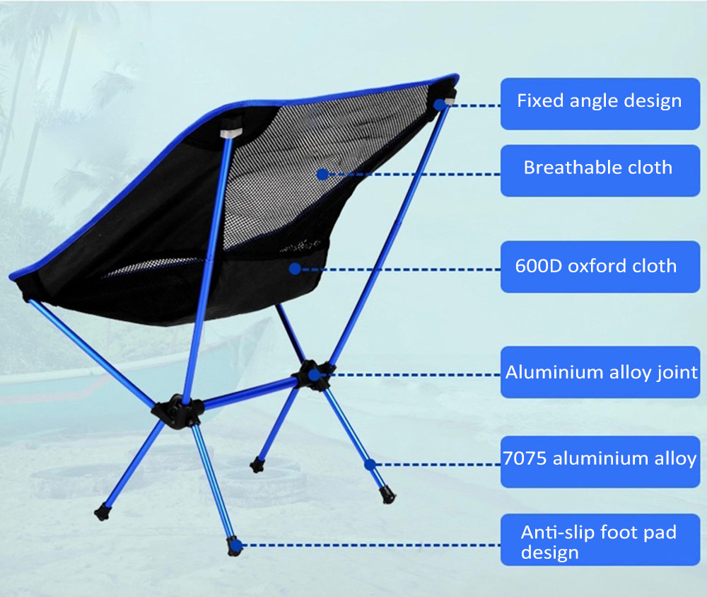 Portable Folding Chair Beach Seat Lightweight Seat for Hiking Fishing Picnic Barbecue Portable Folding Chair Beach Seat Lightweight Seat for Hiking Fishing Picnic Barbecue