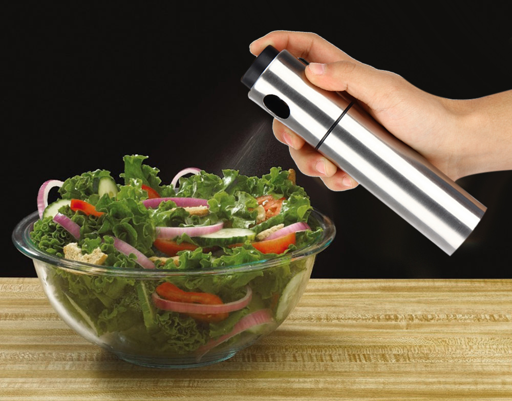 Silver Stainless Steel Olive Oil Spraying Bottle Vinegar Sprayer 135ml Silver Stainless Steel Olive Oil Spraying Bottle Vinegar Sprayer 135ml