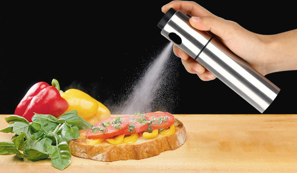 Silver Stainless Steel Olive Oil Spraying Bottle Vinegar Sprayer 135ml Silver Stainless Steel Olive Oil Spraying Bottle Vinegar Sprayer 135ml