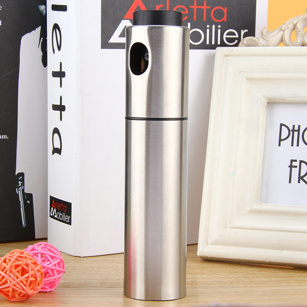 Silver Stainless Steel Olive Oil Spraying Bottle Vinegar Sprayer 135ml Silver Stainless Steel Olive Oil Spraying Bottle Vinegar Sprayer 135ml