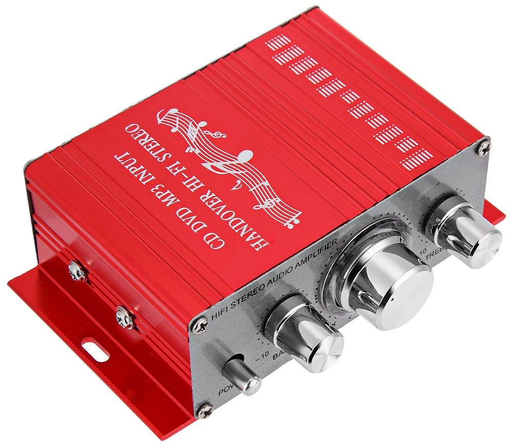 HY - 2001 Hi-Fi 12V Mini Auto Car Stereo Amplifier 2 Channel Audio Support CD DVD MP3 Input for Motorcycle Home HY - 2001 Hi-Fi 12V Mini Auto Car Stereo Amplifier 2 Channel Audio Support CD DVD MP3 Input for Motorcycle Home